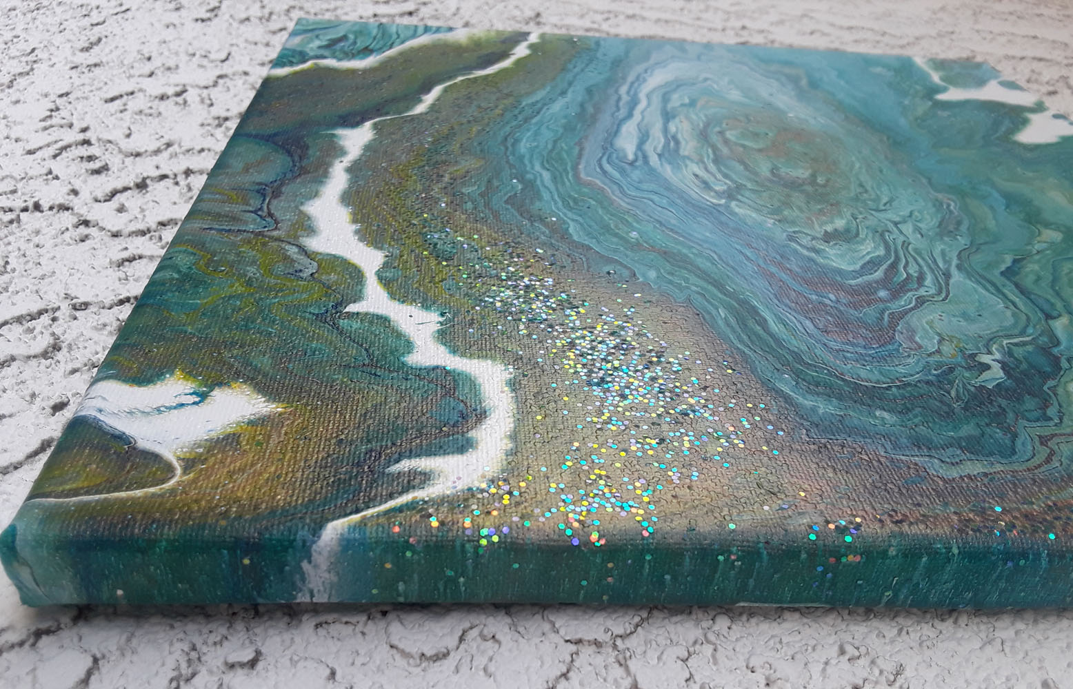 61 Glitter Lake | Pintura Acrílica Fluida, Abstracta Y Conceptual