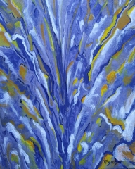 Pintura acrílica fluida, abstracta y conceptual.