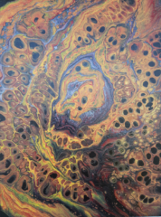 pintura sobre lienzo